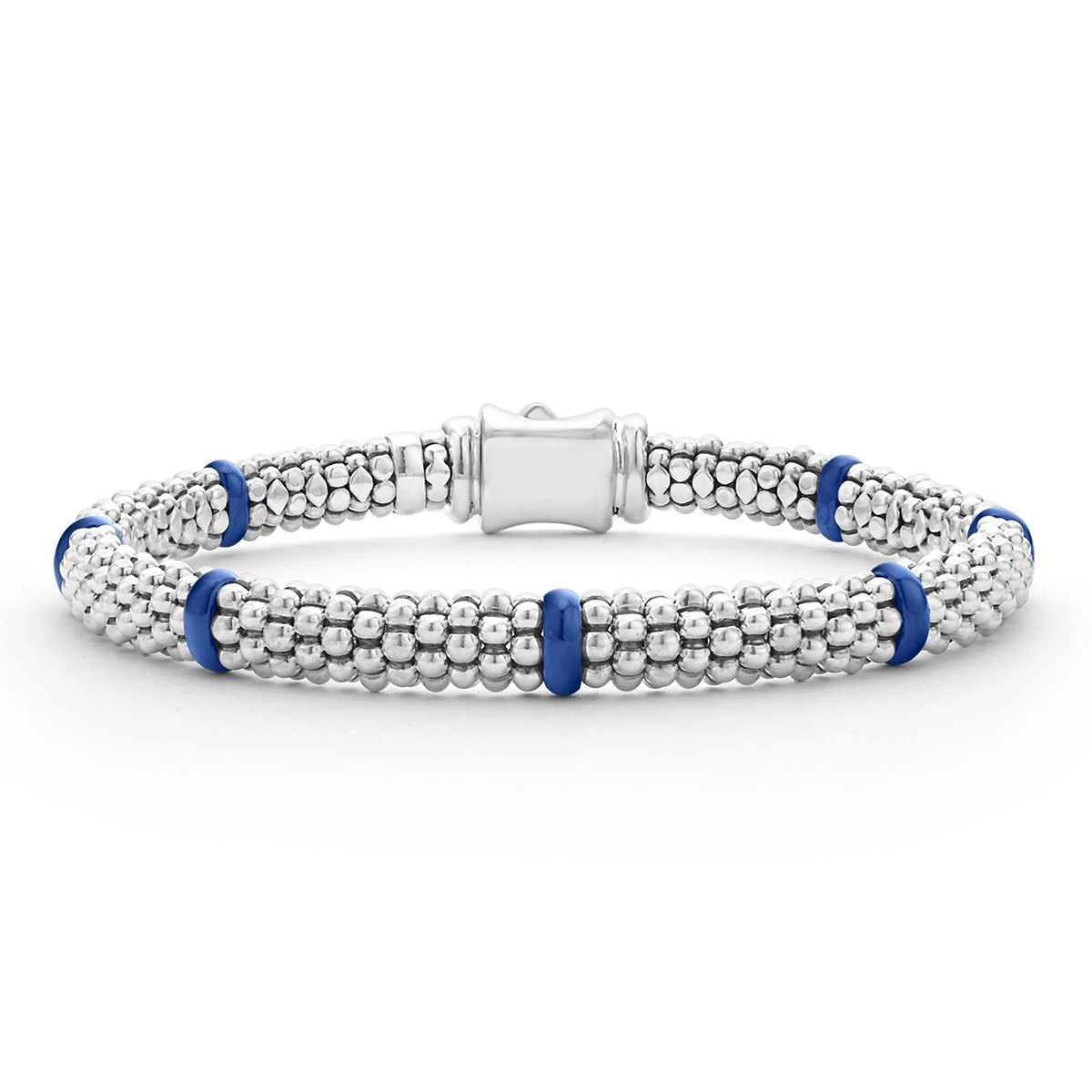 LAGOS Blue Caviar Ceramic Station Caviar Bracelet, 6 mm, 7