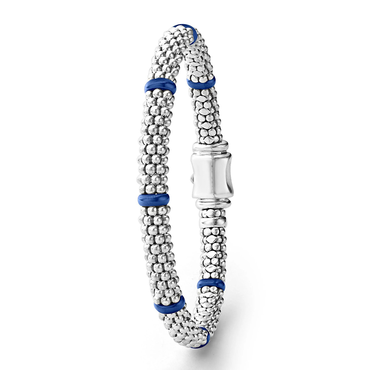 LAGOS Blue Caviar Ceramic Station Caviar Bracelet, 6 mm, 7