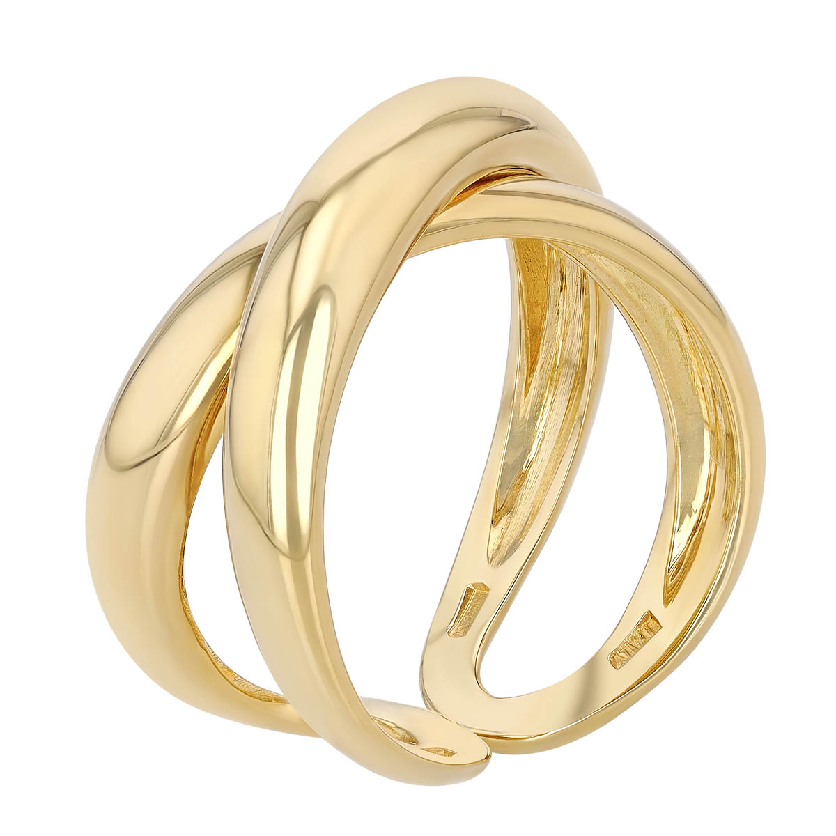 Roberto Coin Yellow Gold Crossover Ring