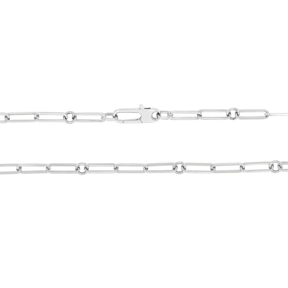 Roberto Coin White Gold Paperclip Chain, 17