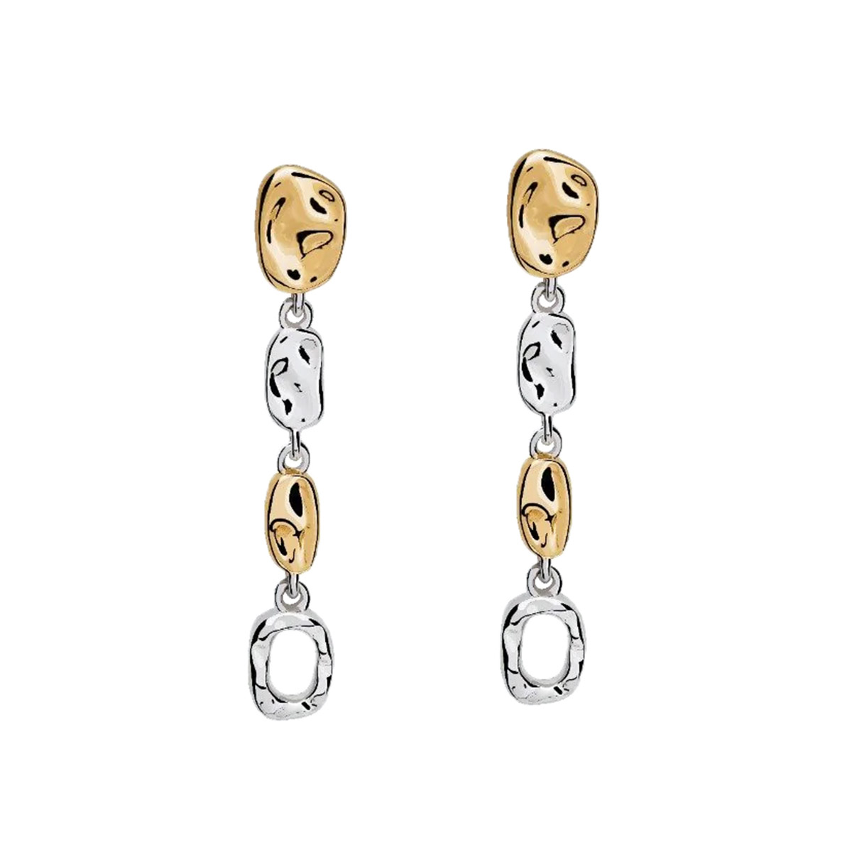 TANE Mexico 1942 Caminos Earrings in Sterling Silver & Gold Vermeil