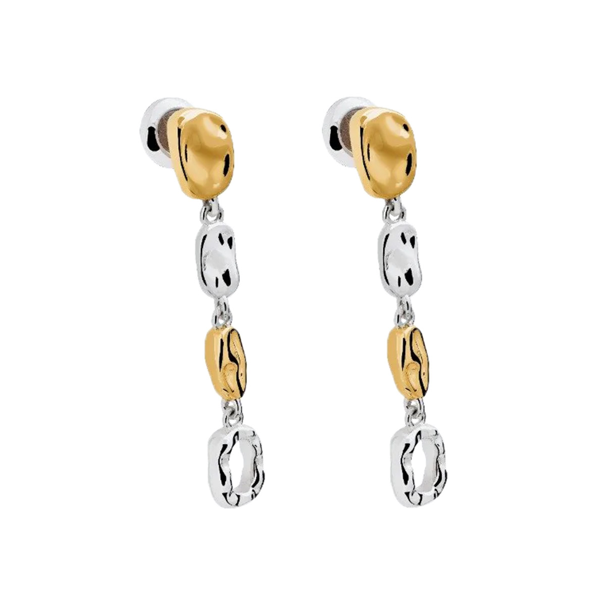 TANE Mexico 1942 Caminos Earrings in Sterling Silver & Gold Vermeil