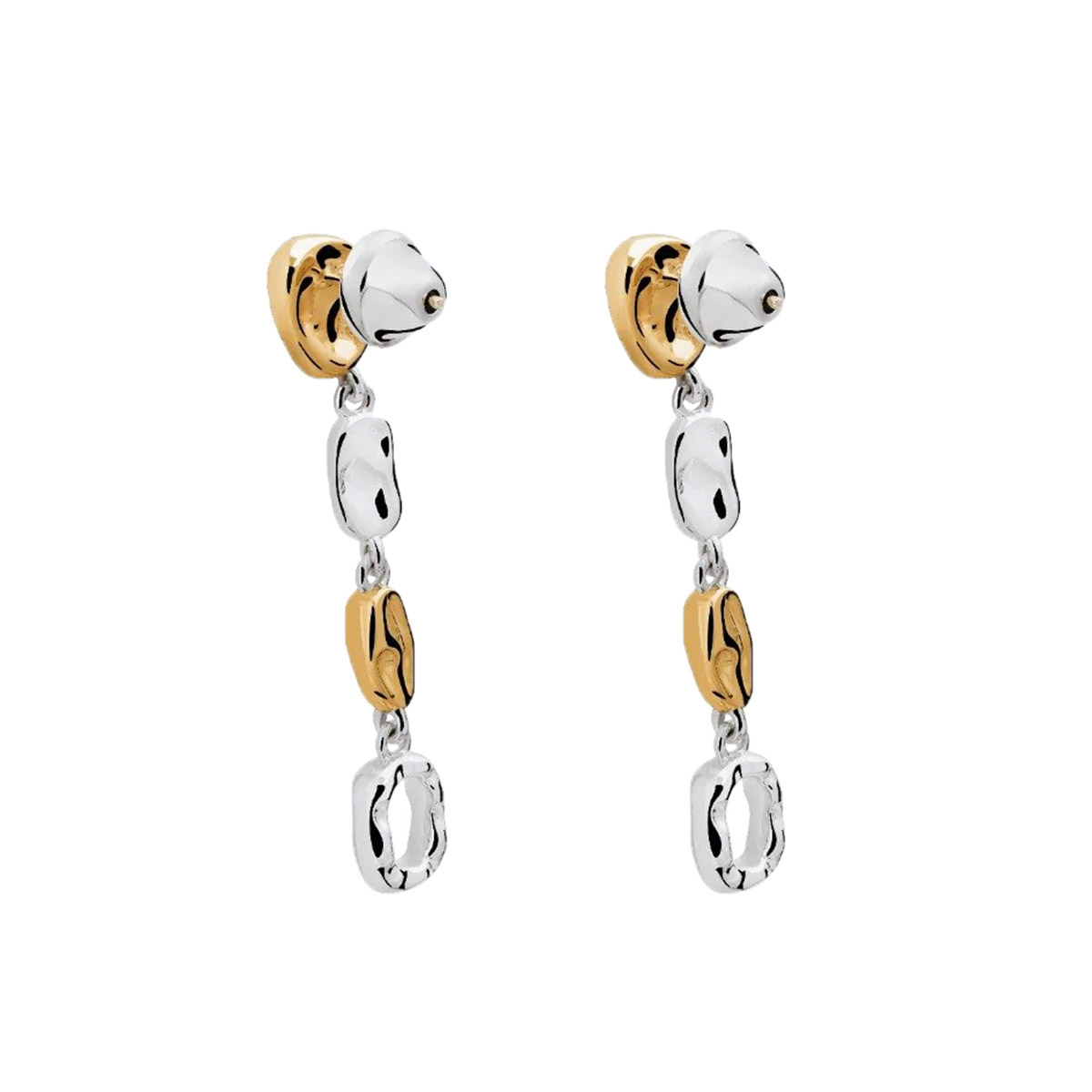 TANE Mexico 1942 Caminos Earrings in Sterling Silver & Gold Vermeil
