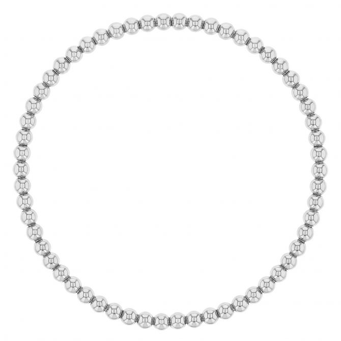 White Gold Bead Bracelet