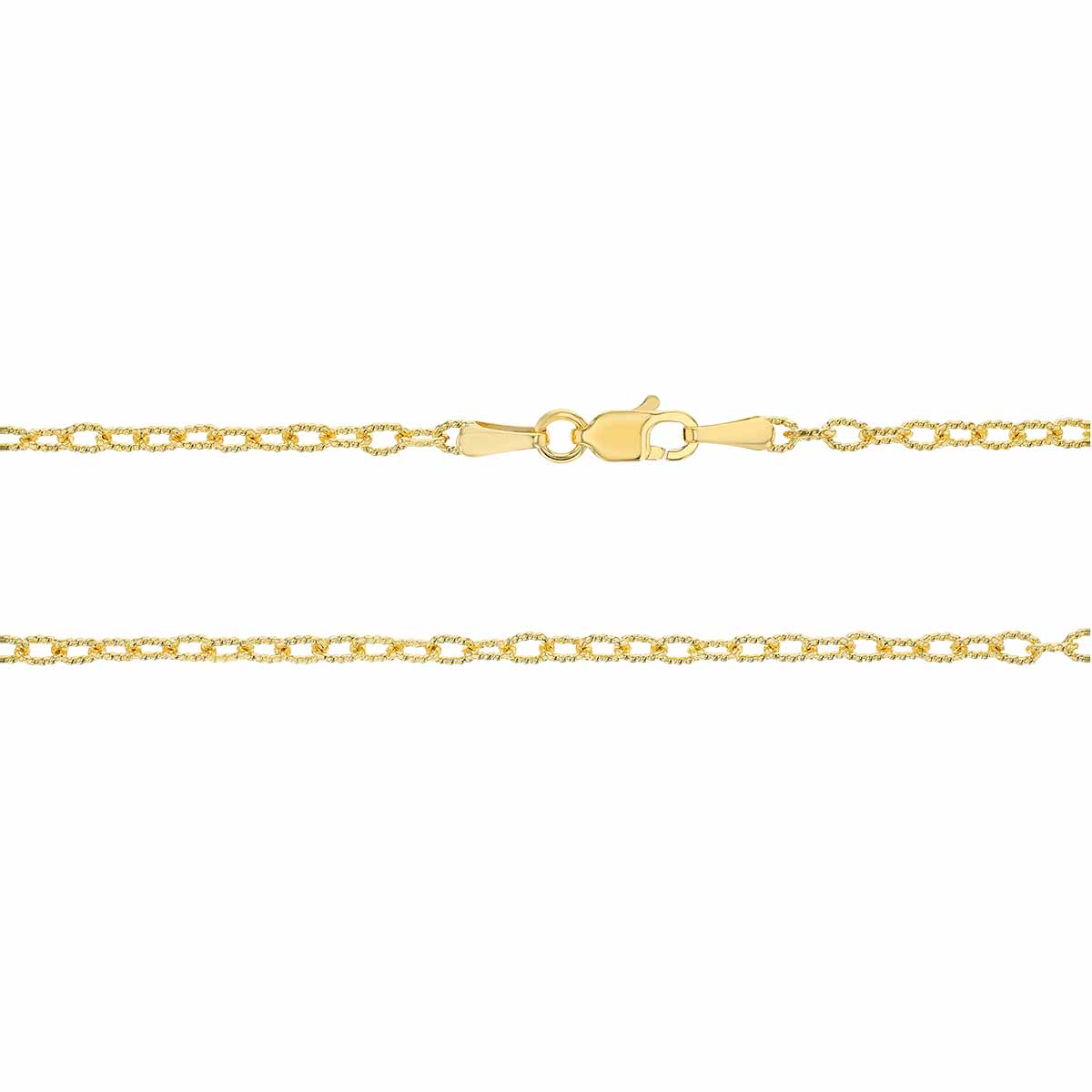 Yellow Gold 2.3 mm Rolo Chain, 16