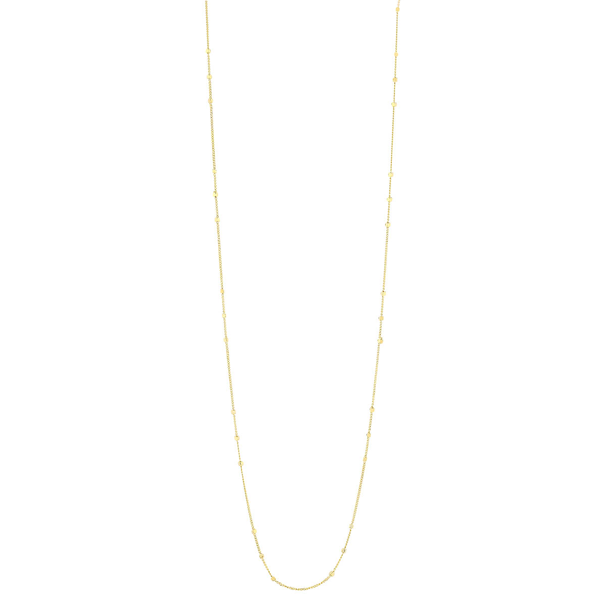 Yellow Gold 1.35 mm Triple Cube Saturn Chain, 20