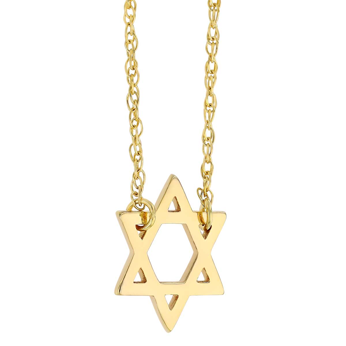 Yellow Gold Star of David Pendant, 18