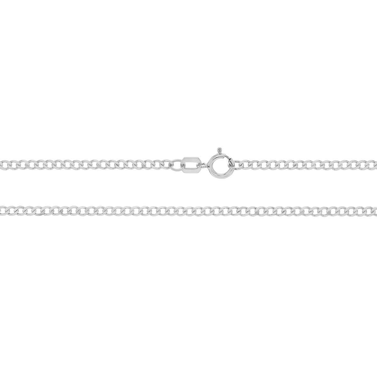 White Gold 1.95 mm Curb Chain Necklace, 16