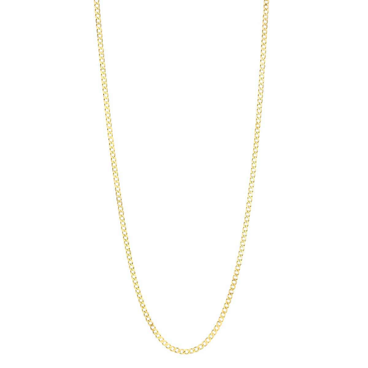 Yellow Gold 1.95 mm Curb Chain Necklace, 16