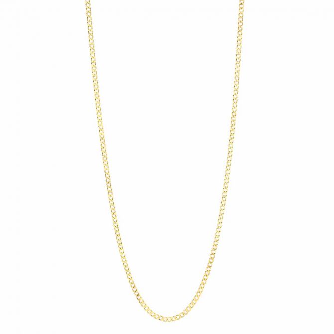 Yellow Gold 1.95 mm Curb Chain Necklace, 16"