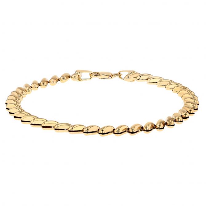 Yellow Gold Stampato Bracelet, 7.25"