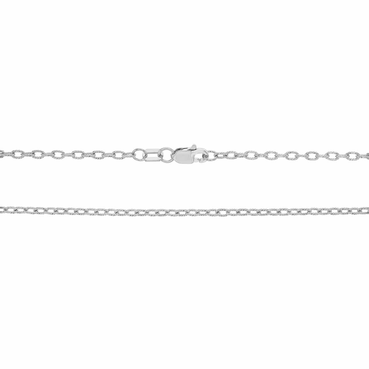 White Gold 1.9 mm Rolo Chain, 16