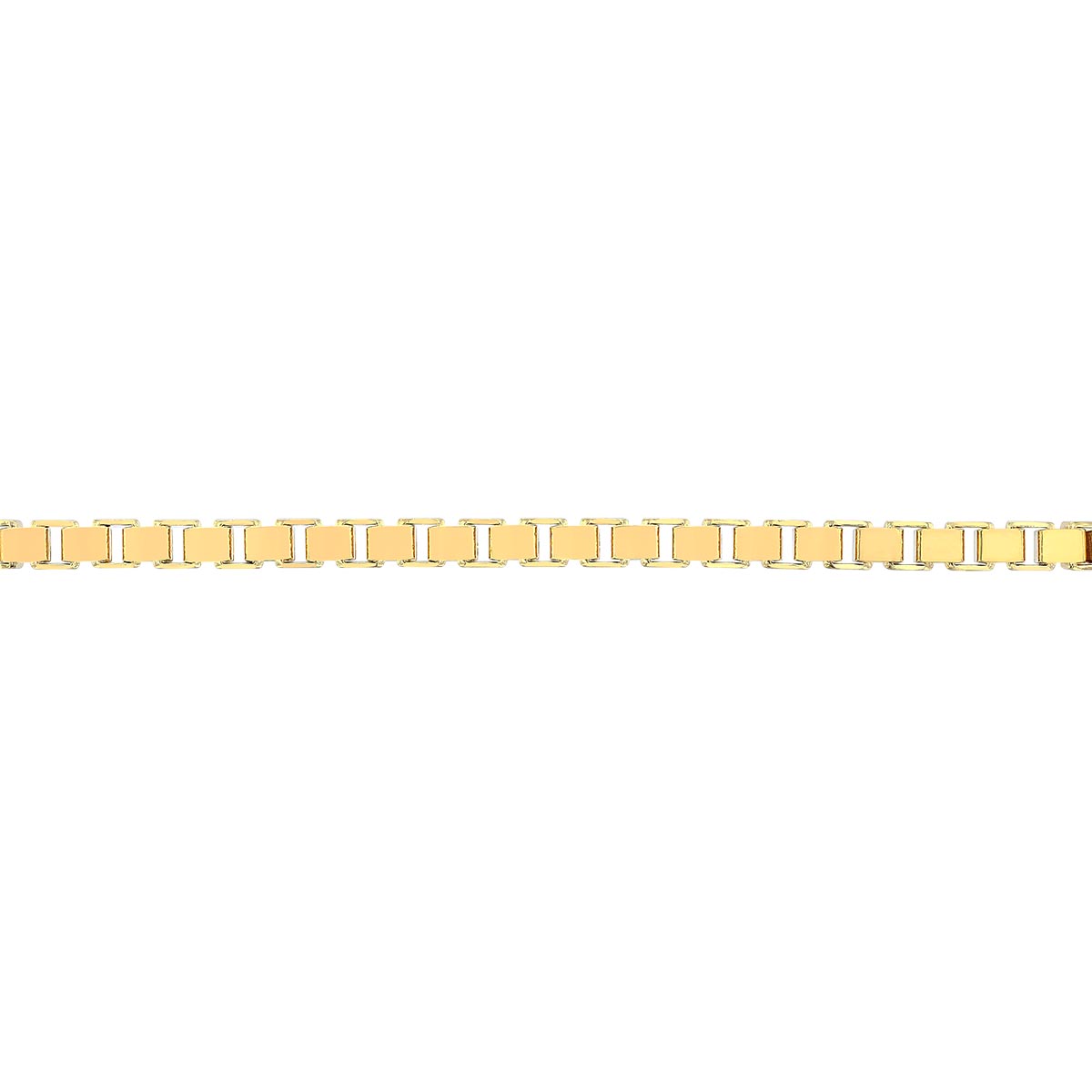 Yellow Gold 3.4 mm Box Chain Bracelet, 8.5