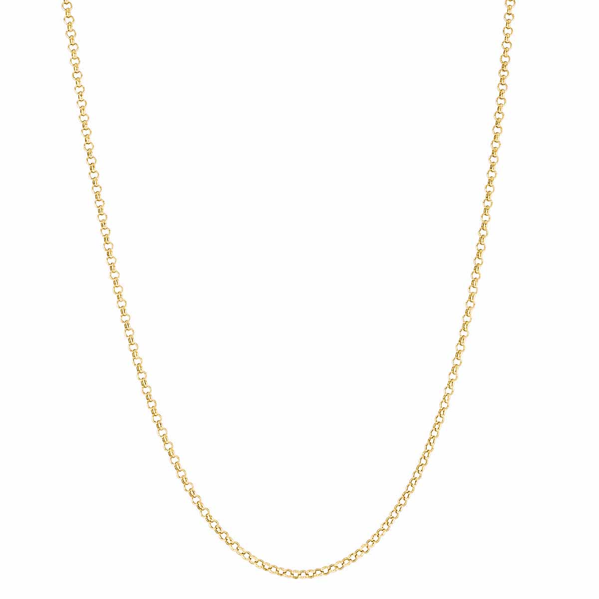 Yellow Gold 2.5 mm Rolo Chain, 16