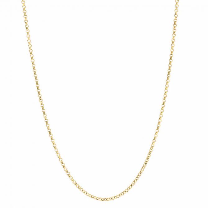 Yellow Gold 2.5 mm Rolo Chain, 16"