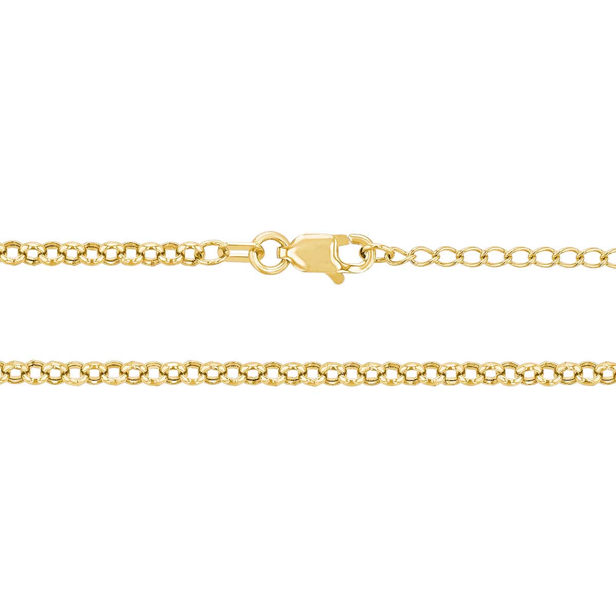 Yellow Gold 2.5 mm Rolo Chain, 16