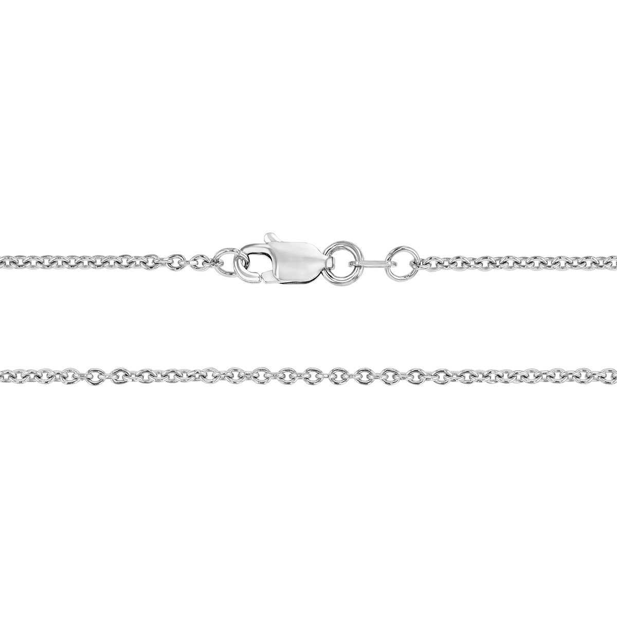 White Gold 1.5 mm Rolo Chain, 16