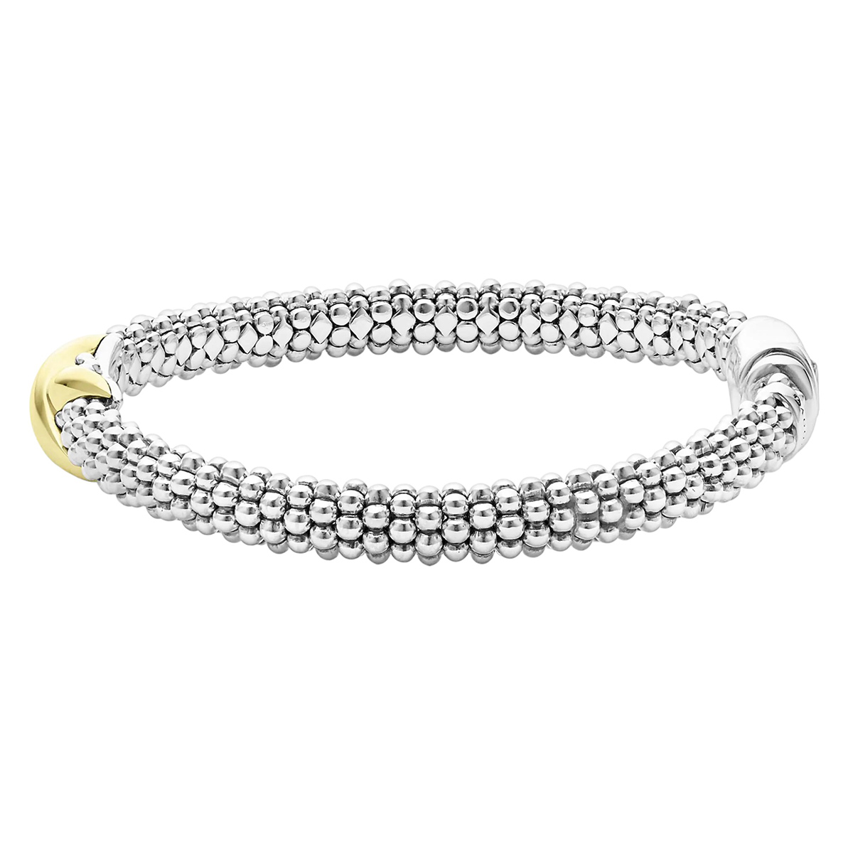 LAGOS Embrace Two-Tone X Caviar Bracelet, 6 mm