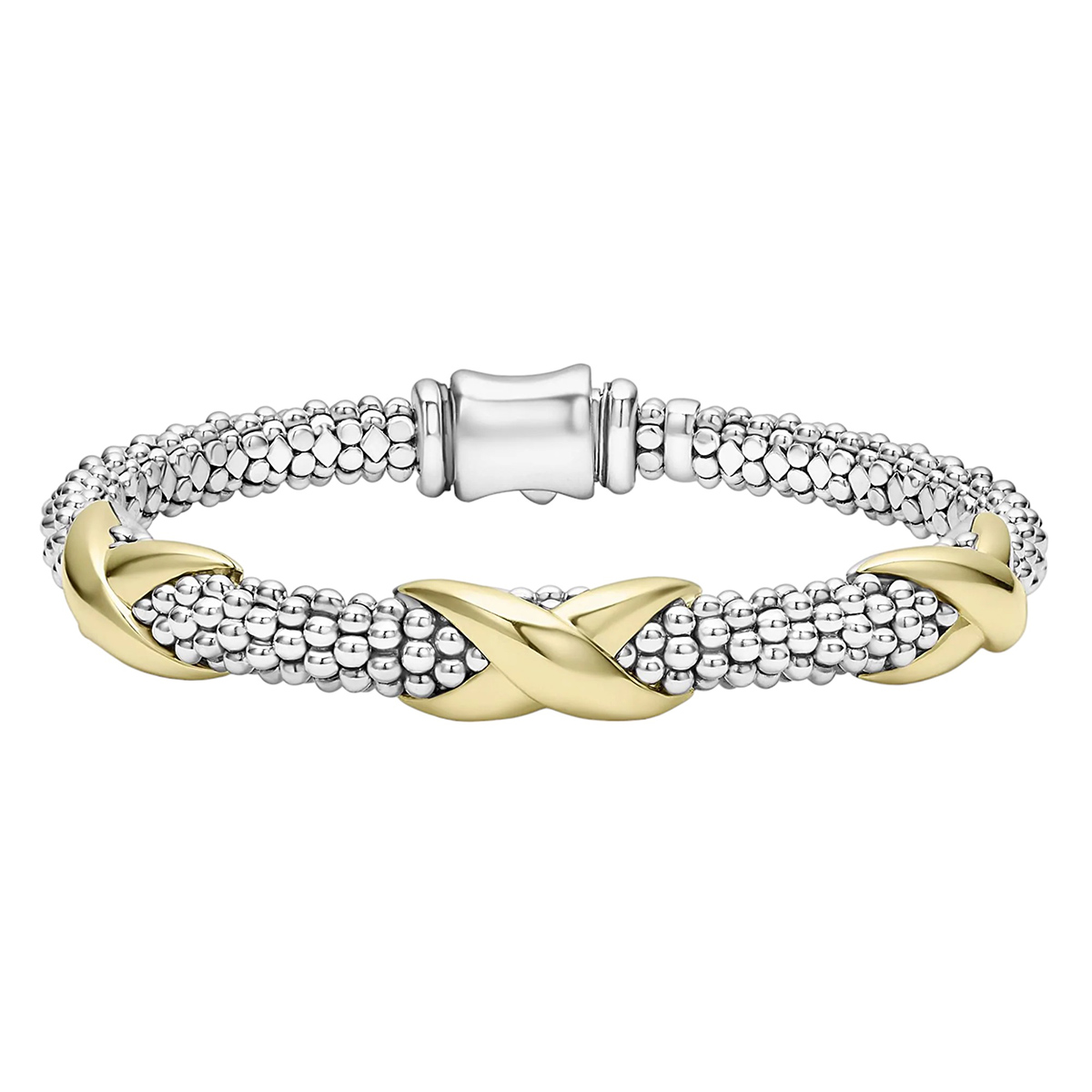 LAGOS Embrace Three Station X Caviar Bracelet, 6 mm