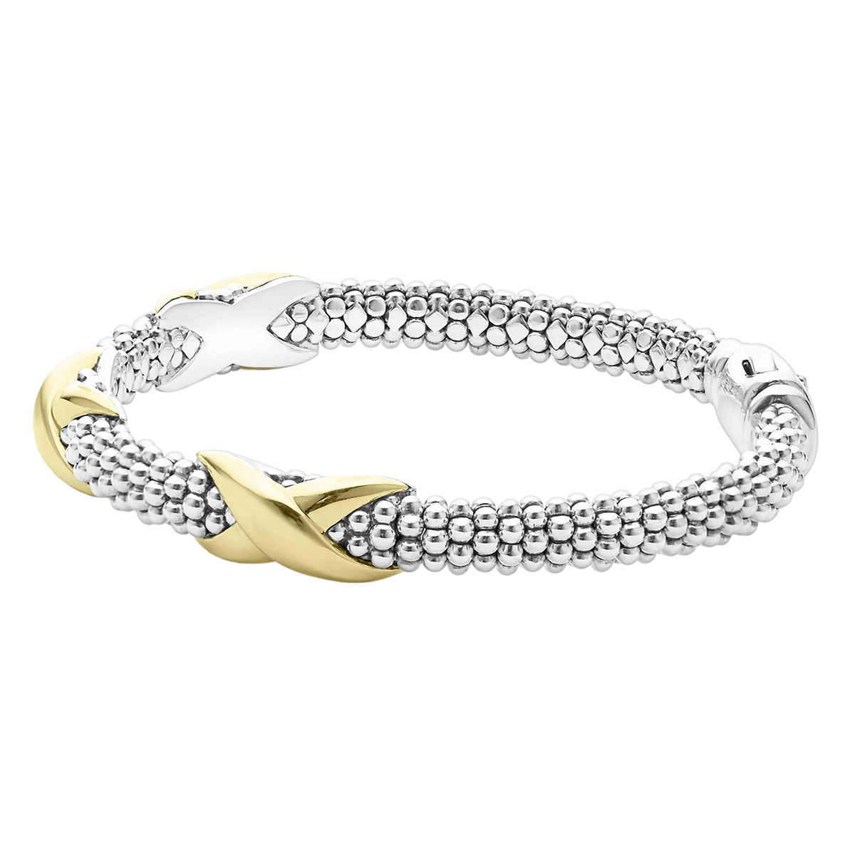 LAGOS Embrace Three Station X Caviar Bracelet, 6 mm