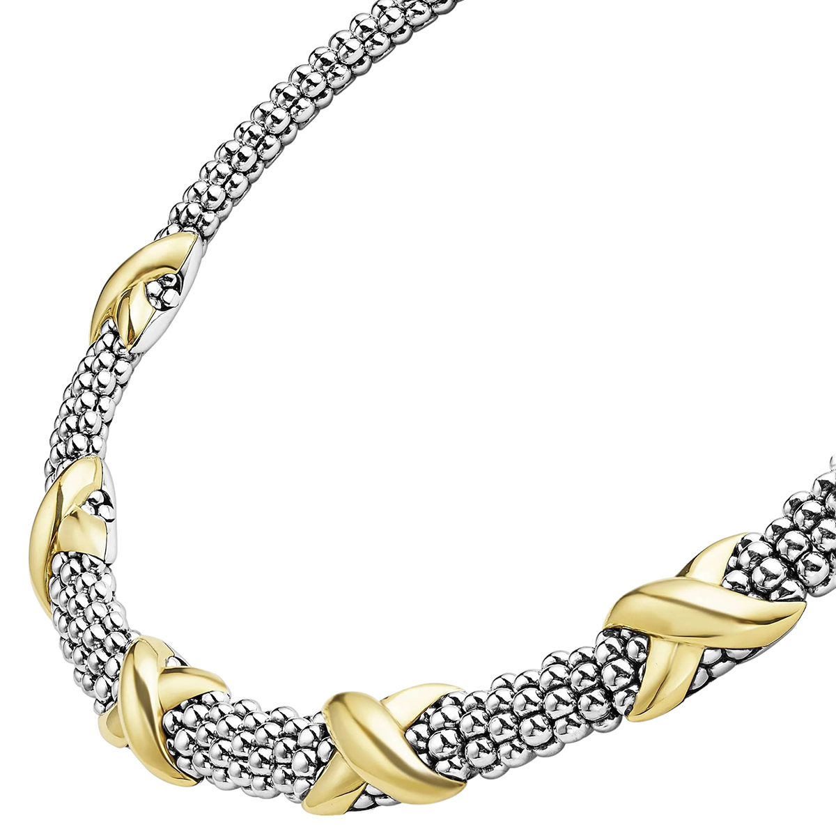 LAGOS Embrace Five Station X Caviar Necklace, 16
