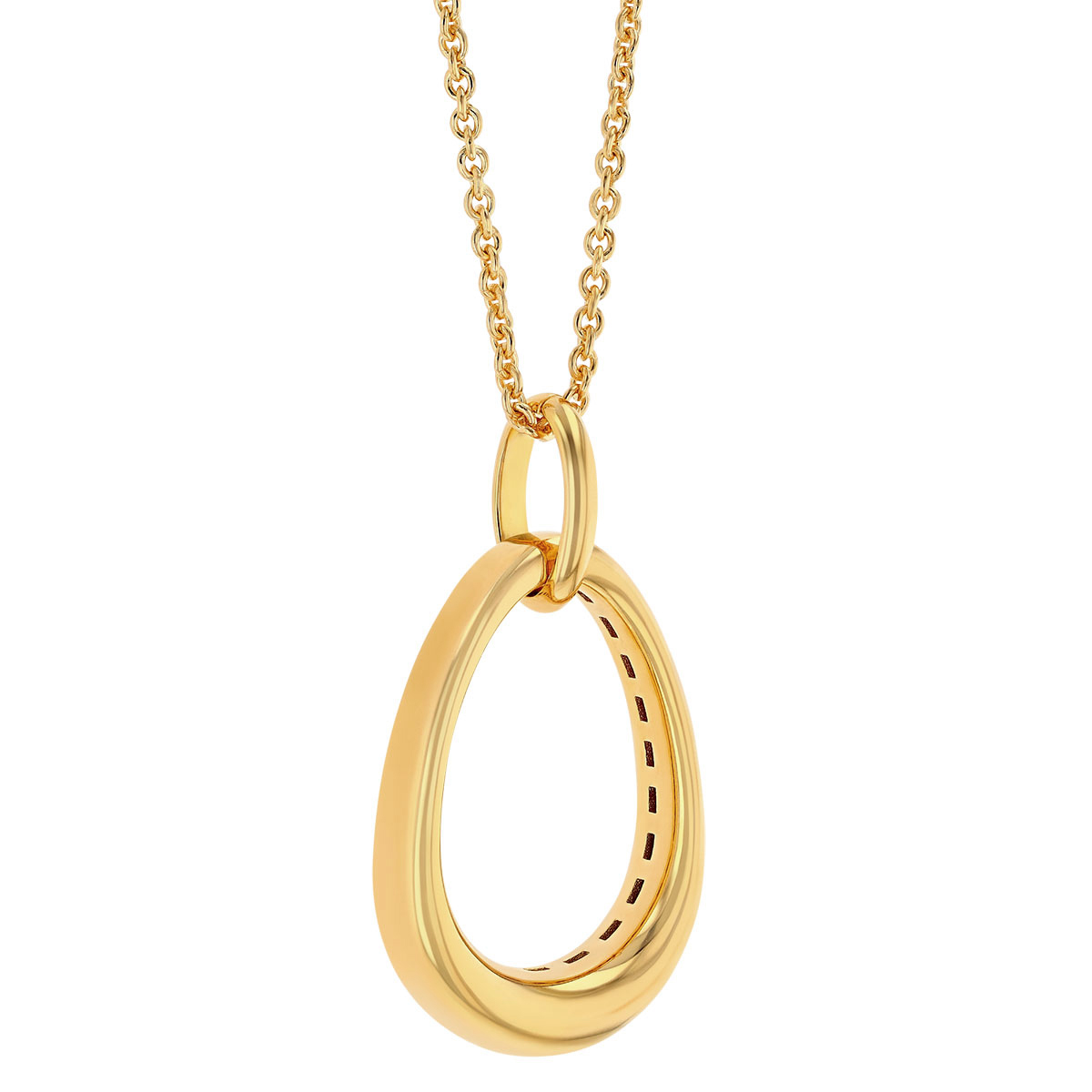 Pesavento Yellow Gold Vermeil Tapered Open Oval Pendant, 17