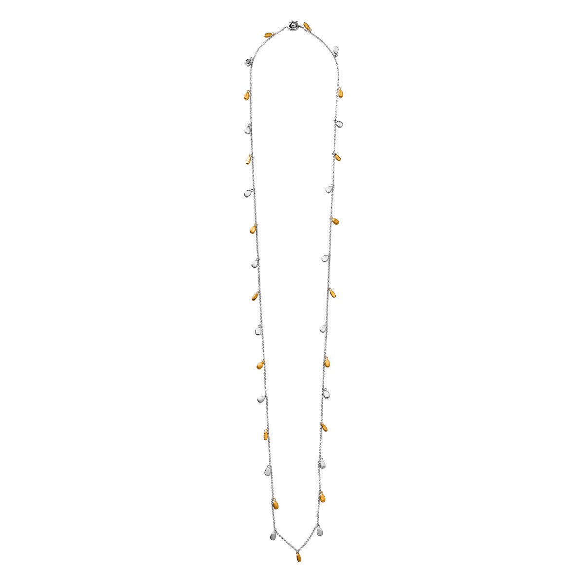 TANE Mexico 1942 Alma Long Necklace in Sterling Silver & Gold Vermemil, 51.1