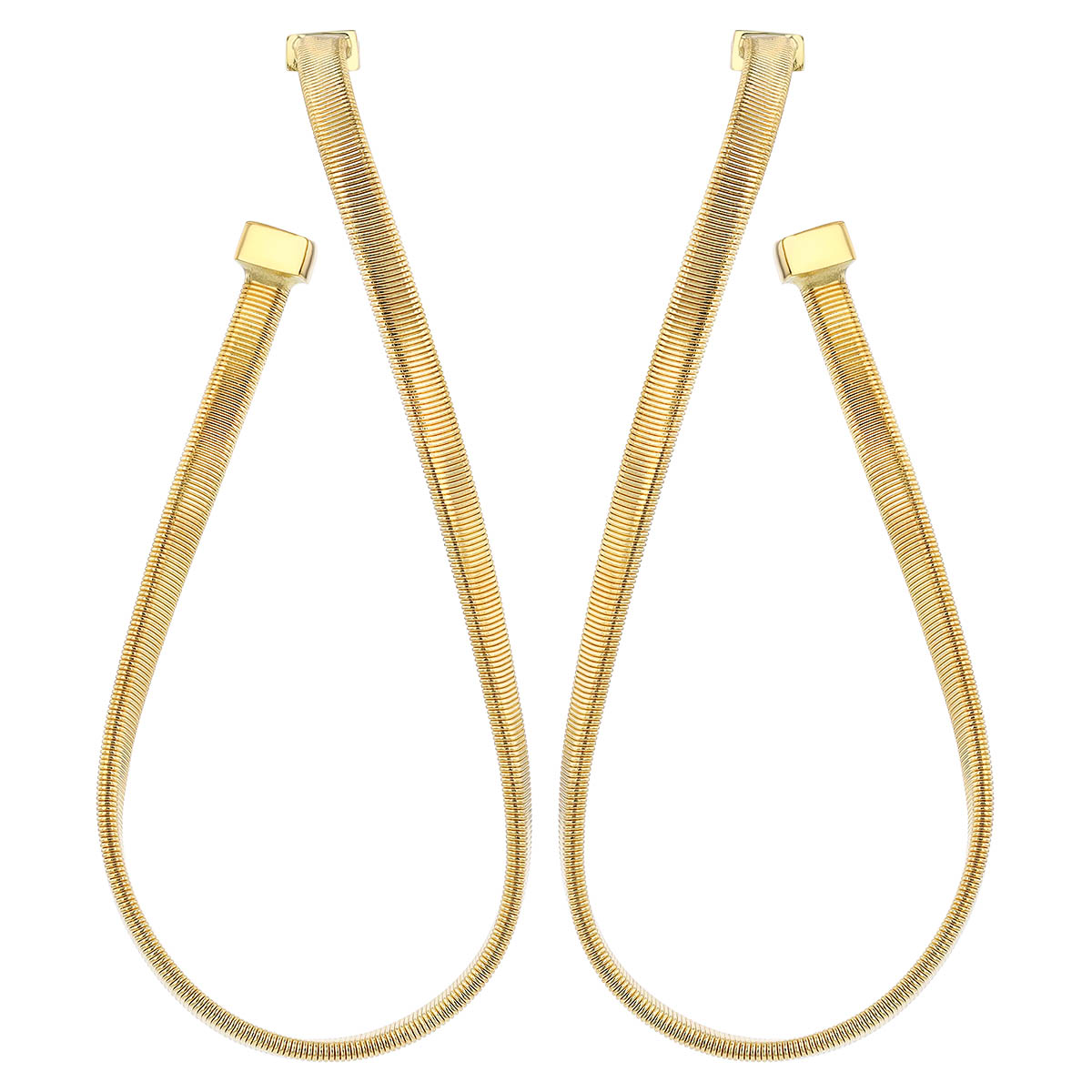 Marco Bicego Marrakech Onde Yellow Gold Twisted Coil Hoop Earrings