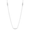 Sterling Silver Oval Bead Station Necklace, 39"