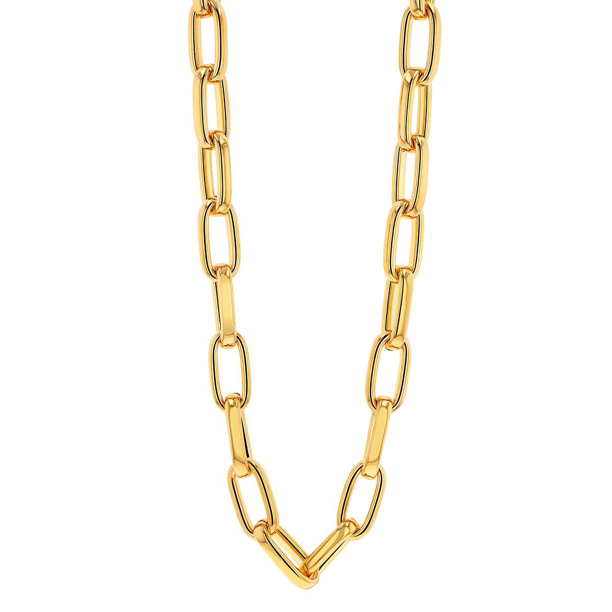 Pesavento Timeless Yellow Gold Vermeil Large Link Necklace, 20