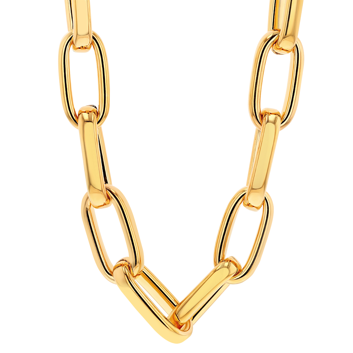 Pesavento Timeless Yellow Gold Vermeil Large Link Necklace, 20
