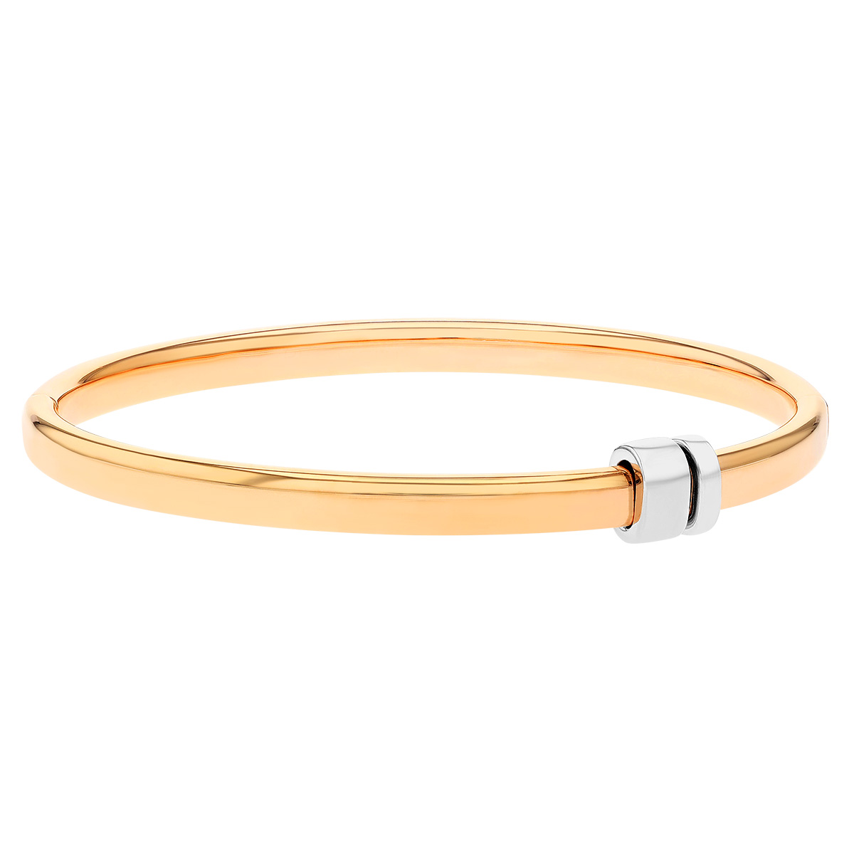 Pesavento Elegance Yellow Gold Vermeil Bangle Bracelet with Sterling Silver Rondell