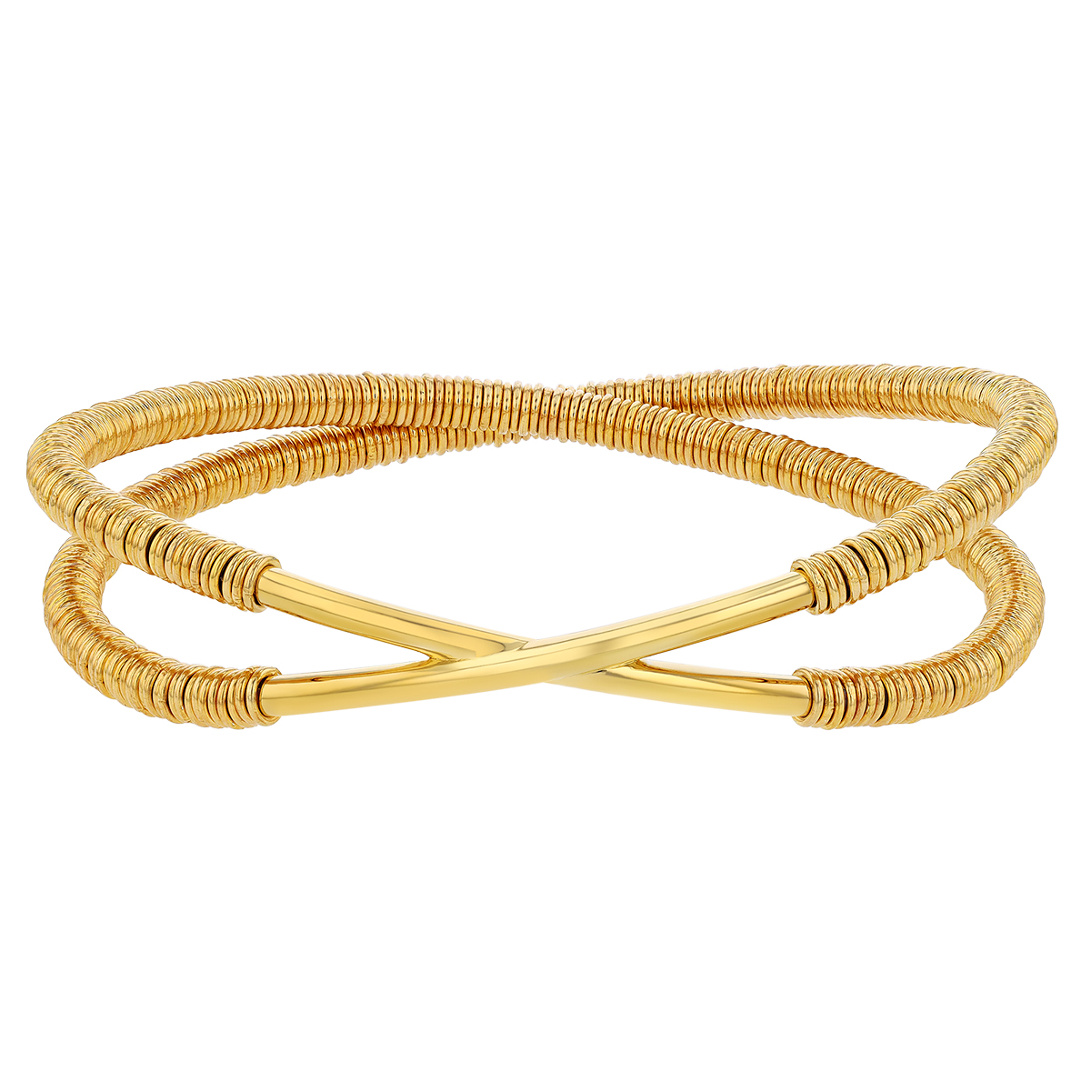 Pesavento Elegance Yellow Gold Vermeil X Bangle Bracelet