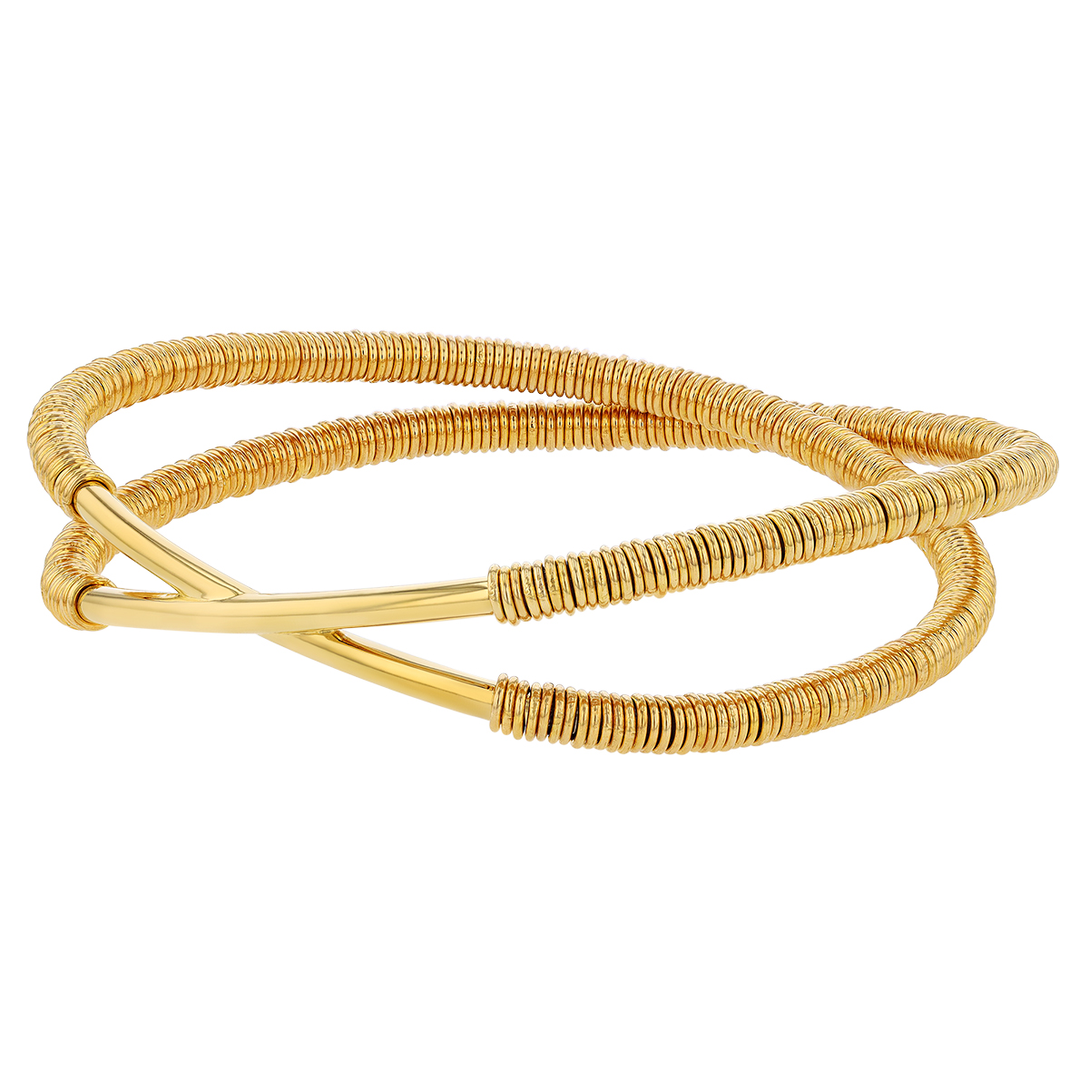 Pesavento Elegance Yellow Gold Vermeil X Bangle Bracelet