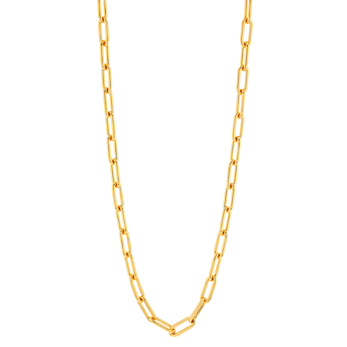 Pesavento Elegance Yellow Gold Vermeil Paperclip Link Chain Toggle Necklace, 17