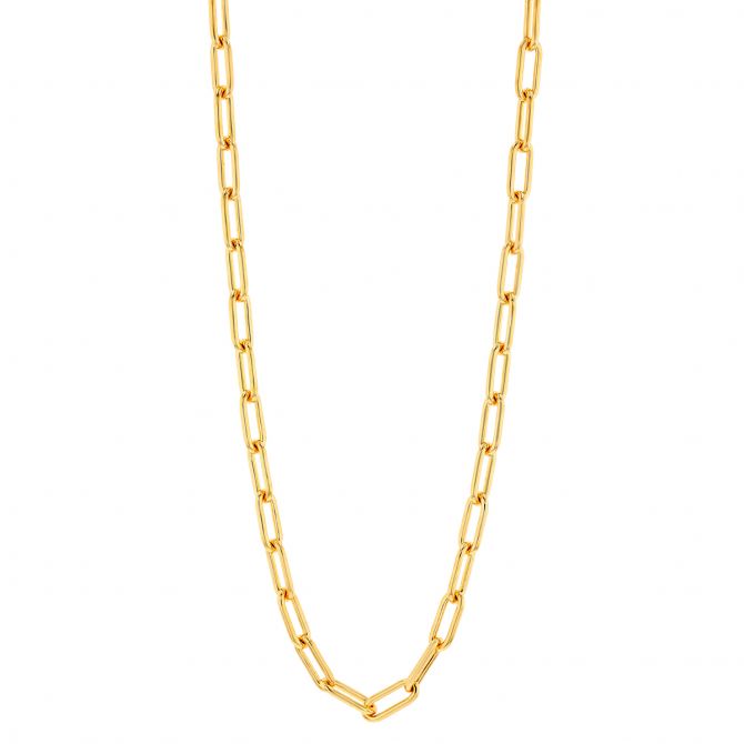 Pesavento Elegance Yellow Gold Vermeil Paperclip Link Chain Toggle Necklace, 17"