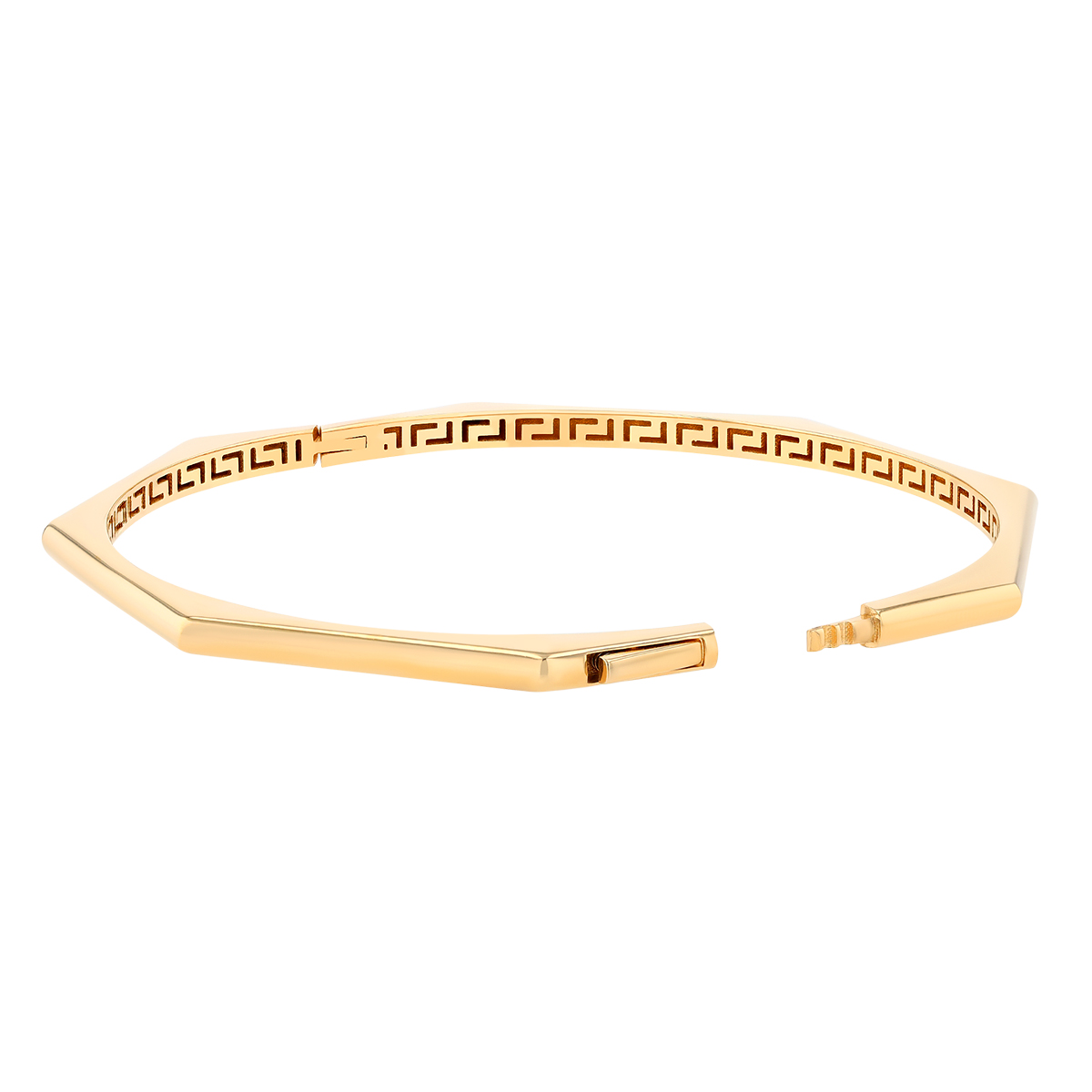 Yellow Gold Octagon Bangle Bracelet