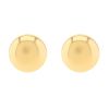 Yellow Gold Dainty Button Stud Earrings, 4.5 mm