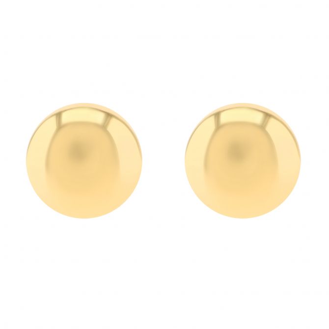 14K Yellow Gold Ball Stud Earrings 4mm Round Minimalist Plain Petite Studs  | eBay