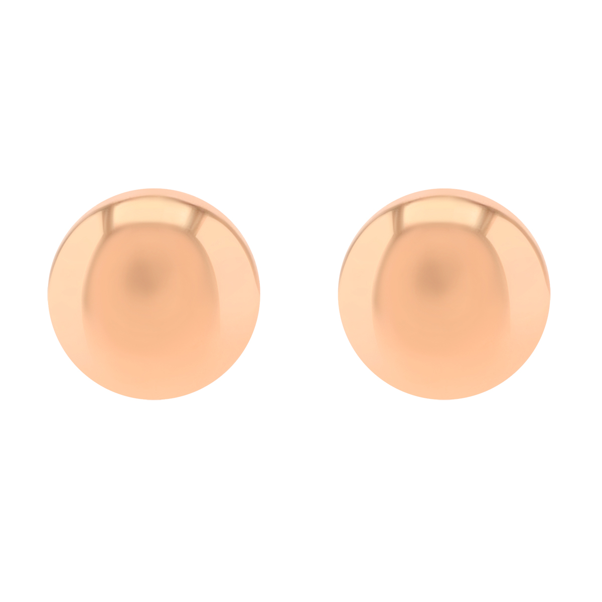 Rose Gold Dainty Button Stud Earrings, 4.5 mm