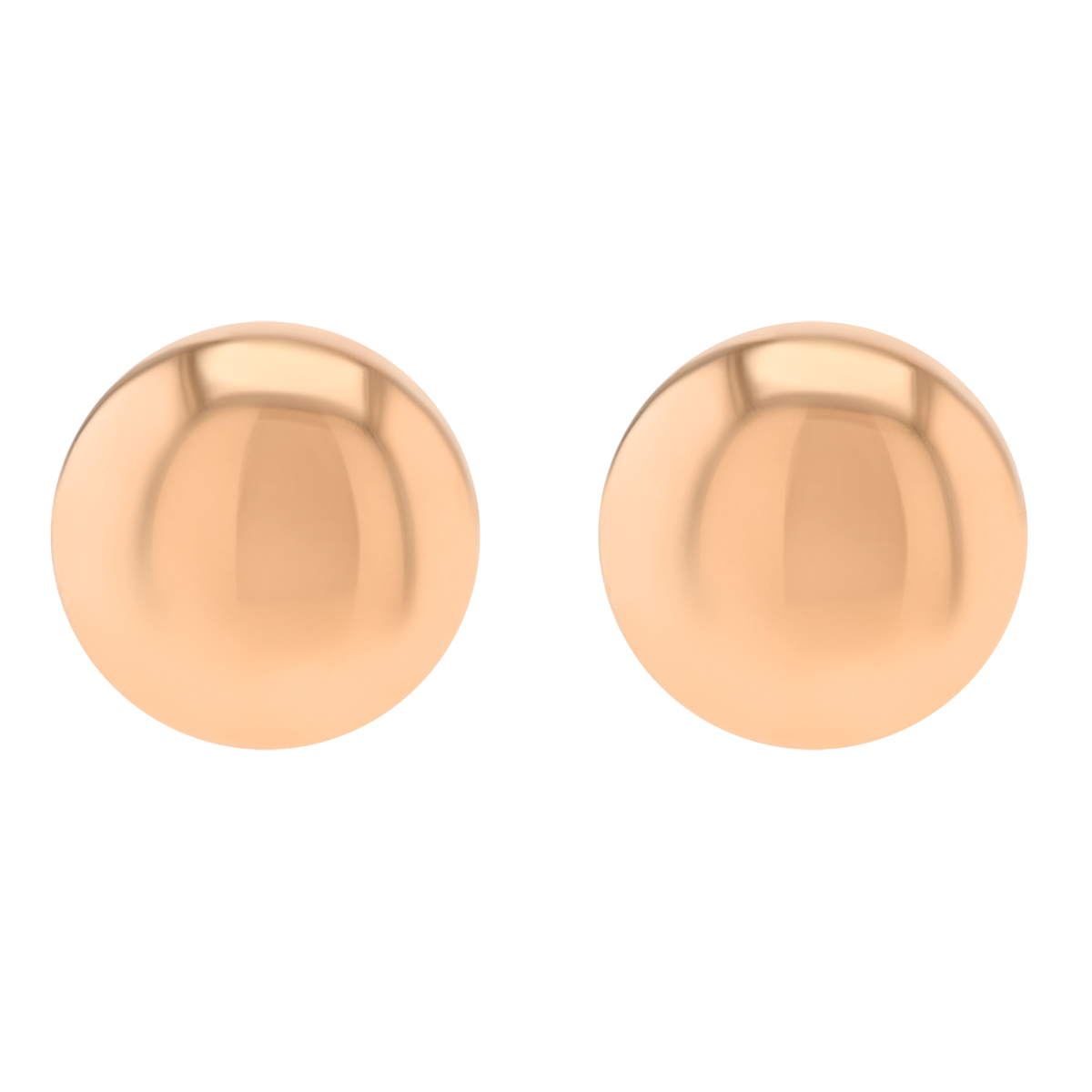 Rose Gold Dainty Button Stud Earrings, 5.5 mm