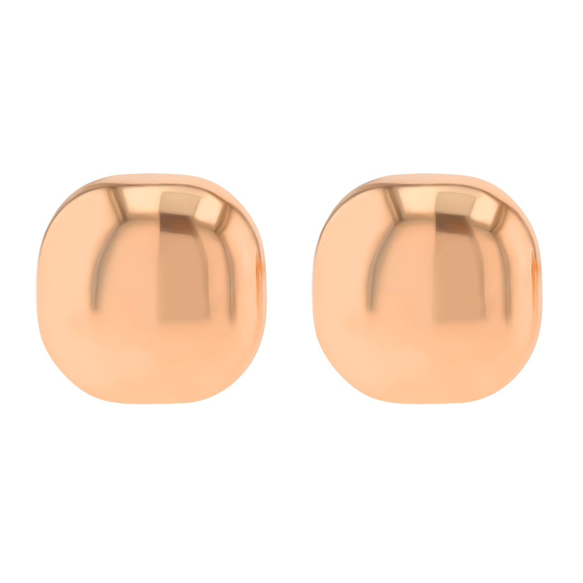 Rose Gold Dainty Square Button Stud Earrings, 6 mm
