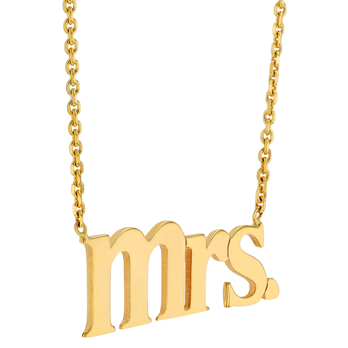 Yellow Gold Mrs. Necklace, 18