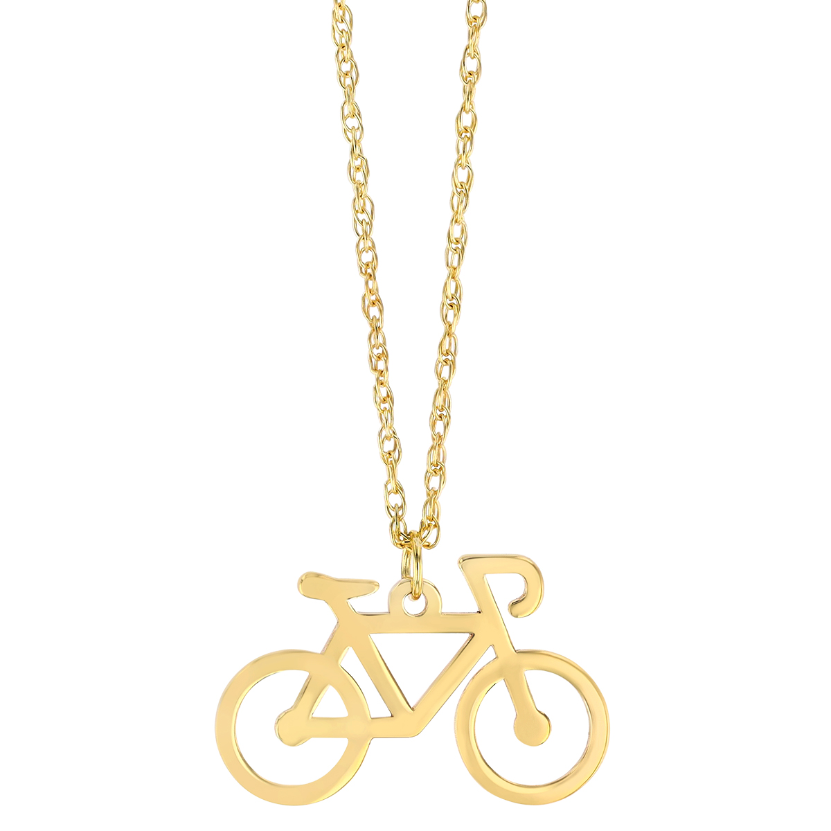 Yellow Gold Bicycle Pendant, 18