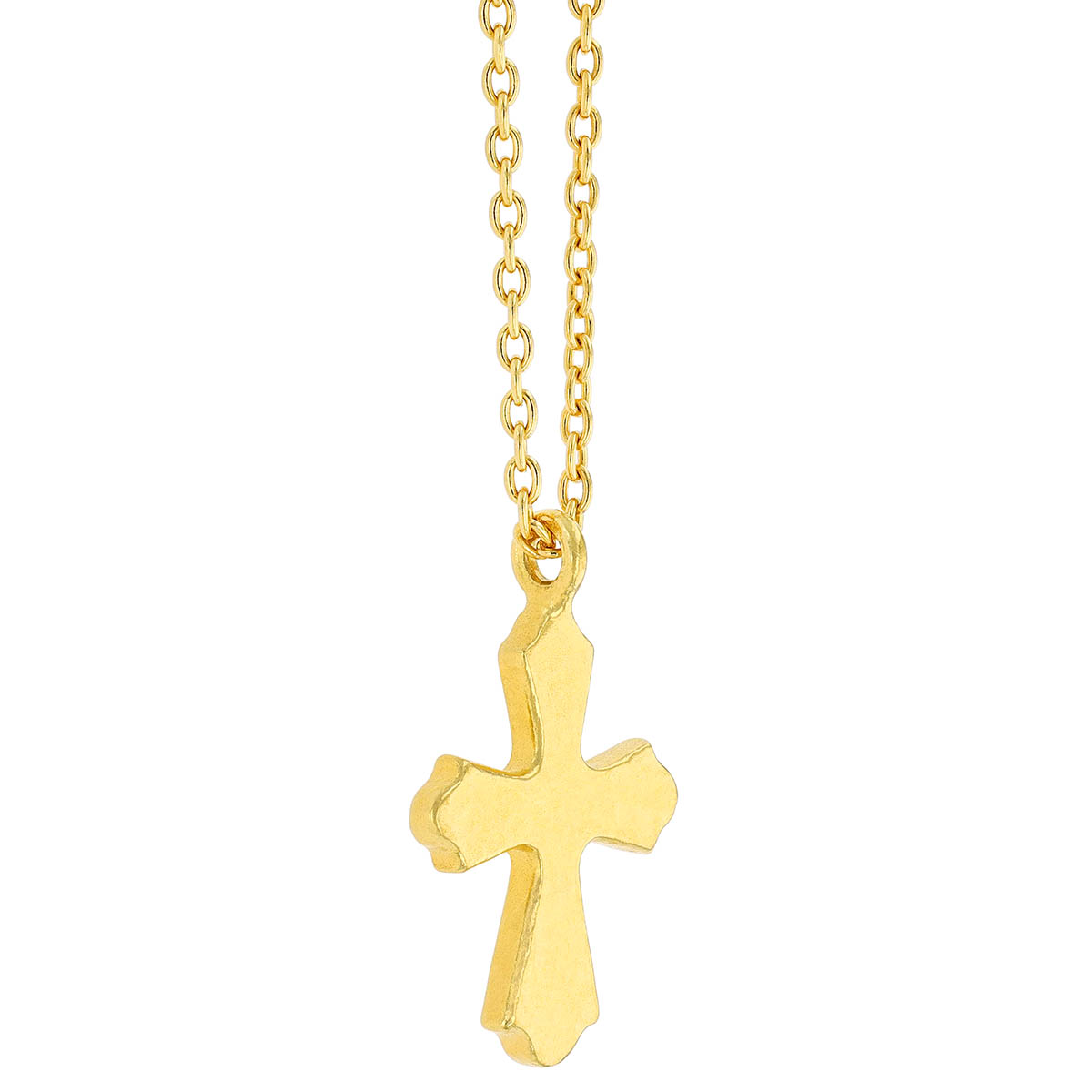 Gurhan Hammered Yellow Gold Tapered Cross Pendant, 18
