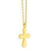 Gurhan Hammered Yellow Gold Tapered Cross Pendant, 18"