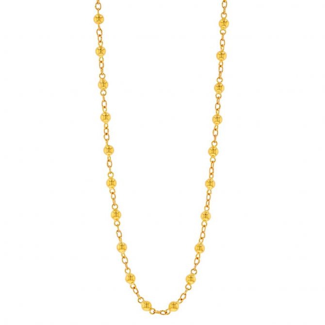 Gurhan Yellow Gold Beaded Station Necklace, 20"