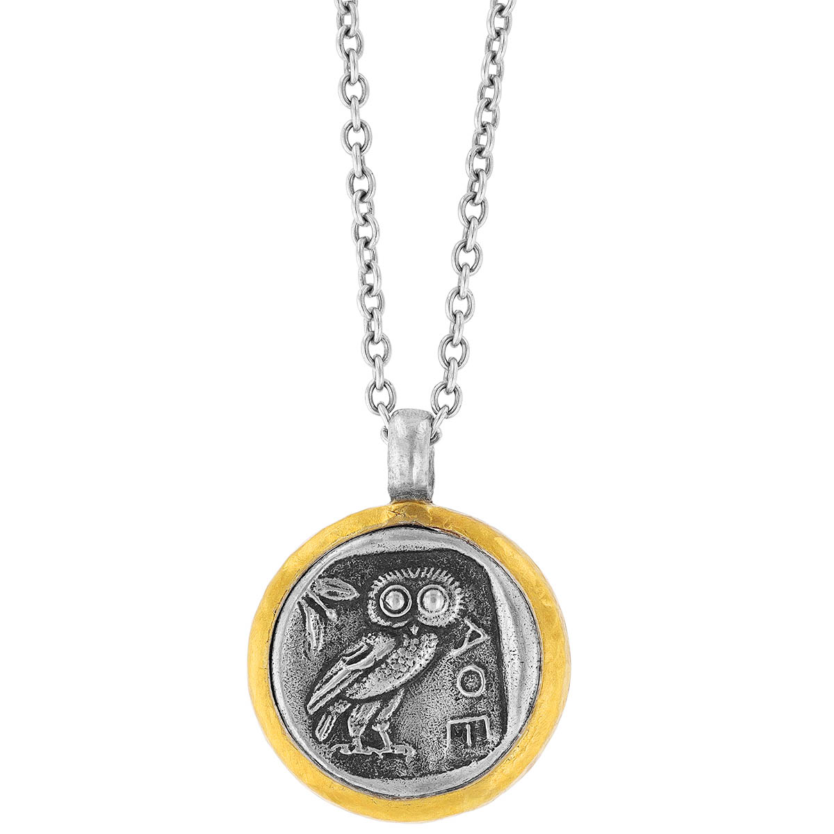 Gurhan Sterling Silver & Yellow Gold Vermeil Owl Pendant