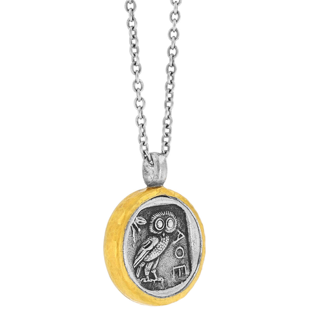 Gurhan Sterling Silver & Yellow Gold Vermeil Owl Pendant