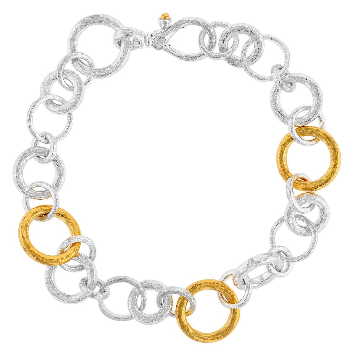 Gurhan Yellow Gold Vermeil & Sterling Silver Open Circle Link Bracelet, 8.25